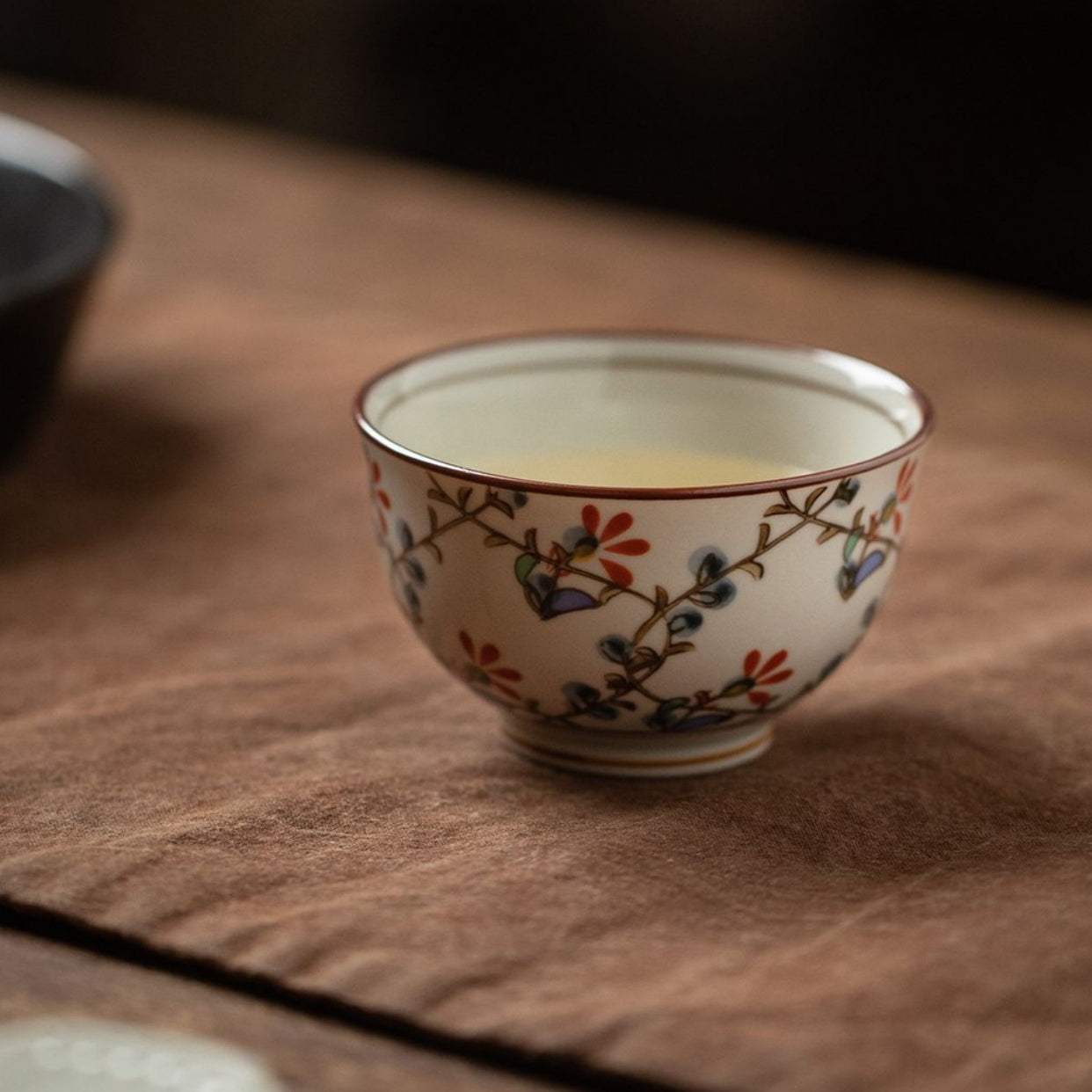 Hatsuichi Arita Ware Nishiki Kusabana Ceramic Teacup Set of Five