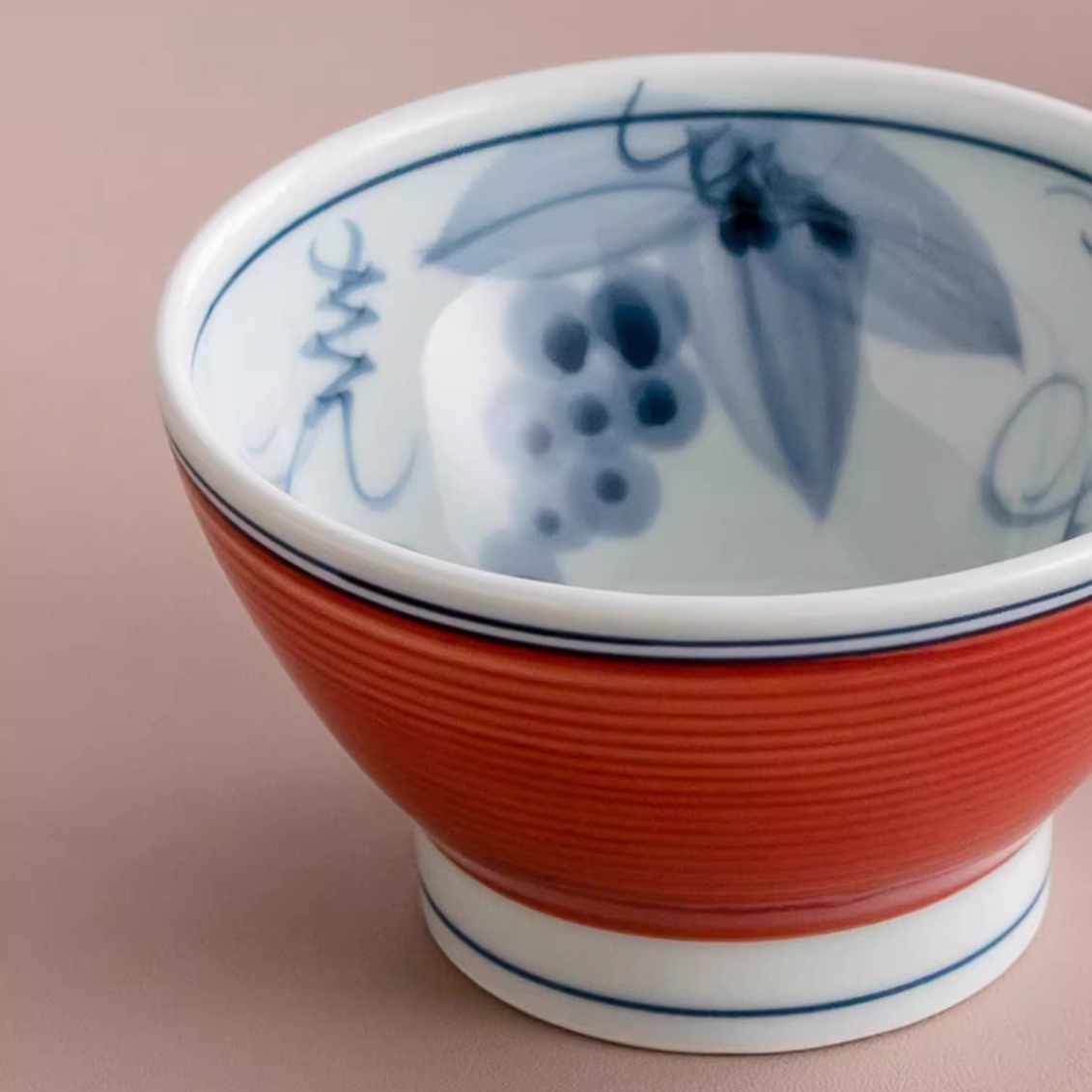 Hatsuichi Arita Ware Tafuku Ceramic Couple Bowl Set of Two