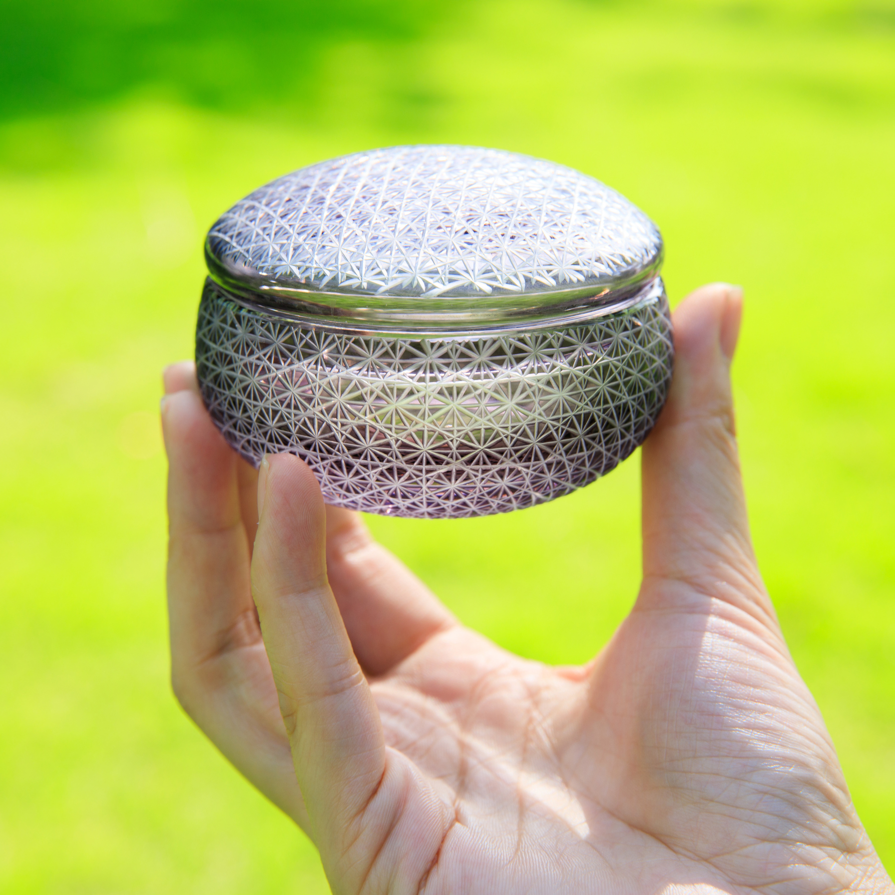 Edo Kiriko Handcrafted Shoun Lidded Glass Collection