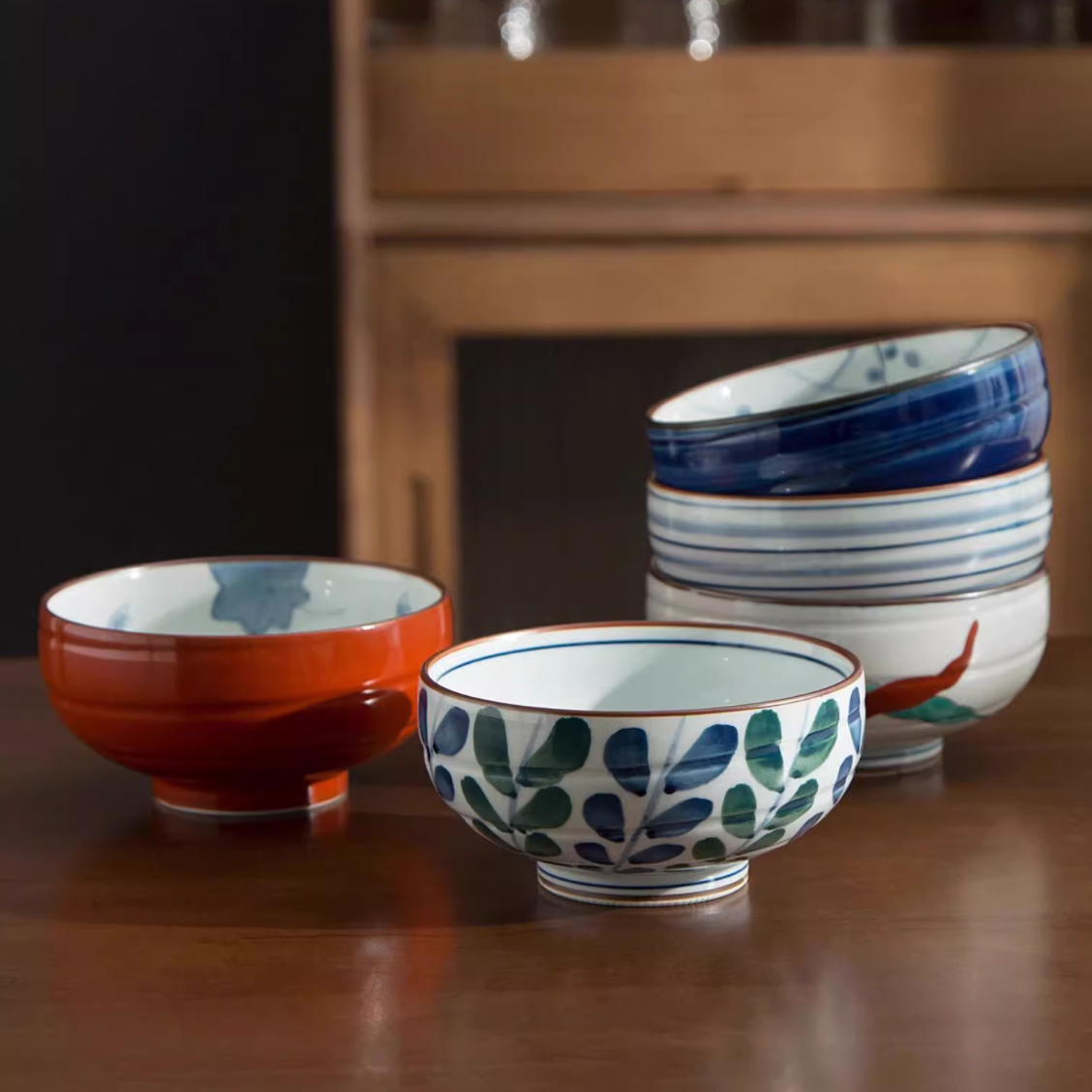 Arita Ware Handcrafted Shikayama Bowl Set of Five