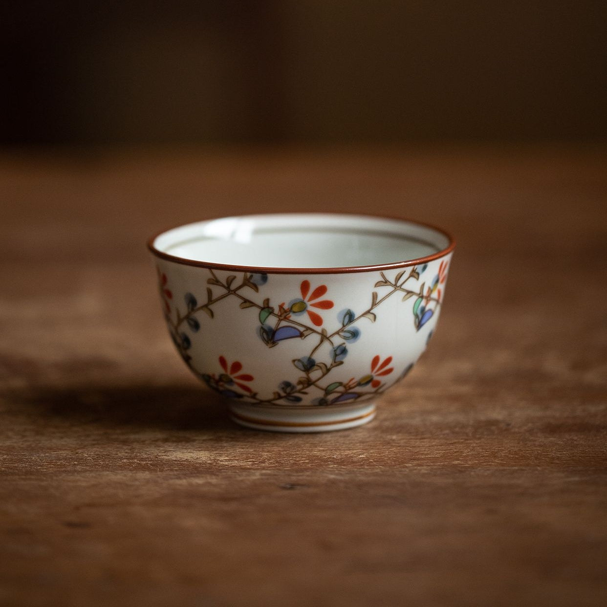 Hatsuichi Arita Ware Nishiki Kusabana Ceramic Teacup Set of Five