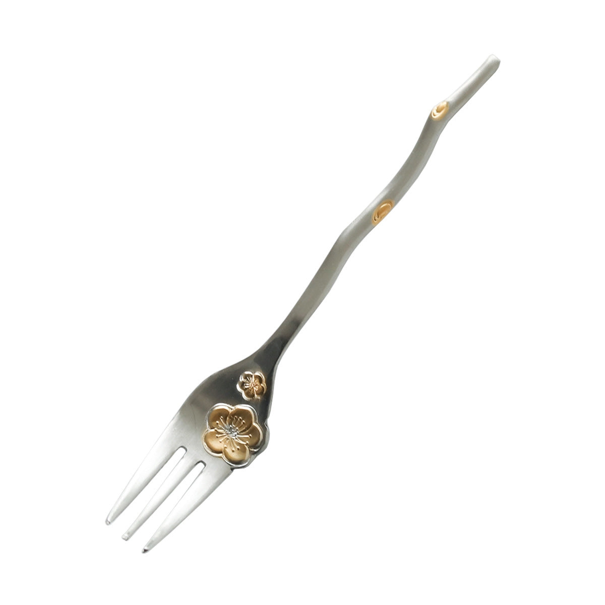 Japanese Sakura Stainless Steel Dessert Spoon and Fork Collection