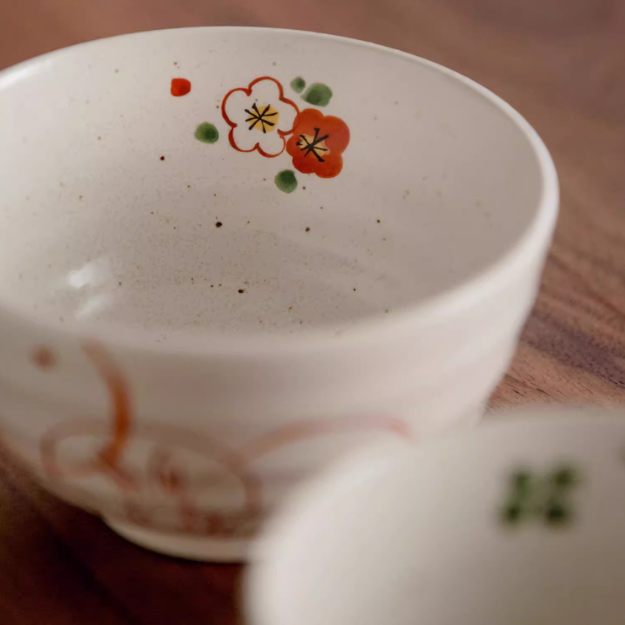 Mino Ware Fuka Rabbit Ceramic Bowl Set of Five