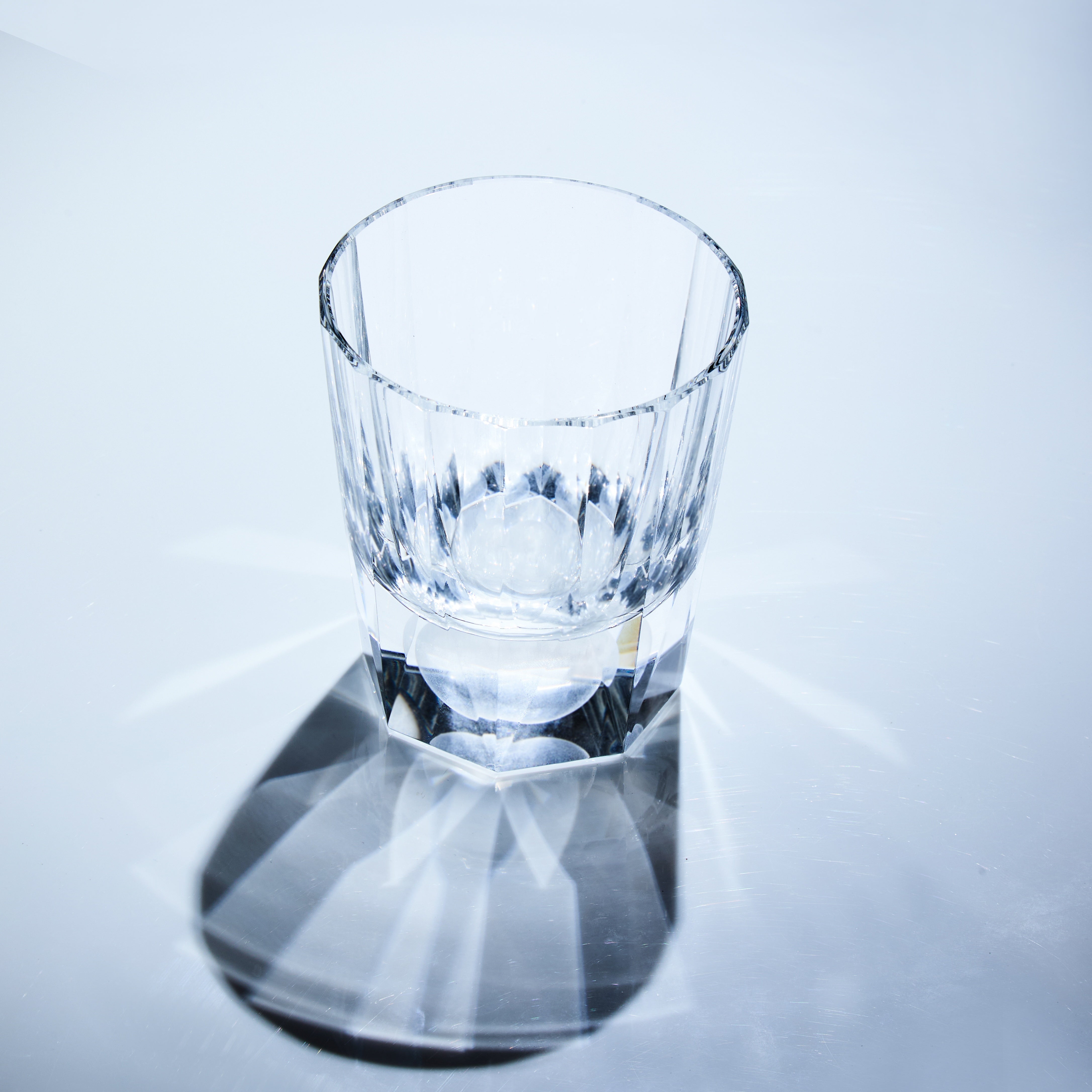 Edo Kiriko Handcrafted Tsukikage Glass With Wooden Box