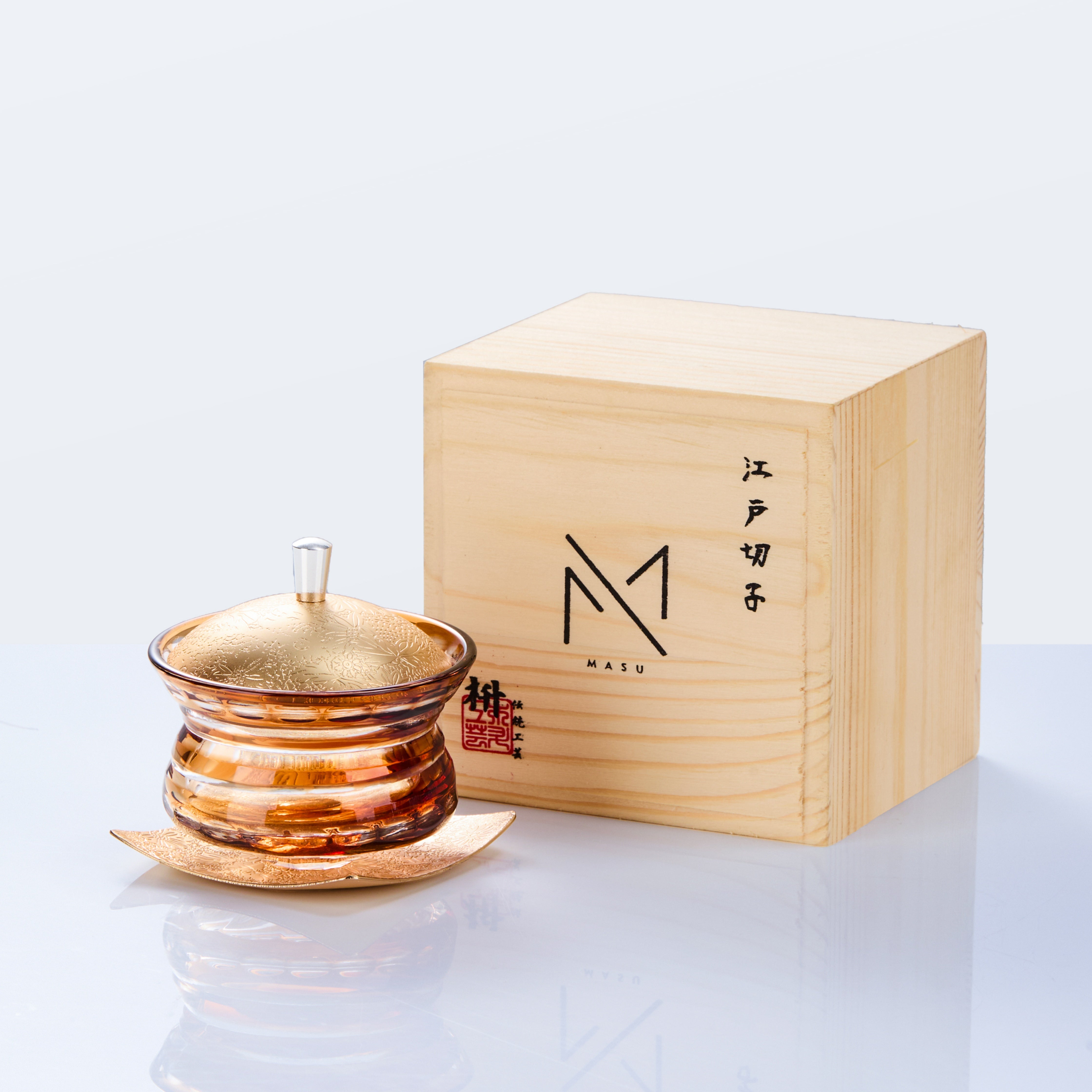 Edo Kiriko Chimi Washokki Lidded Glassware Collection