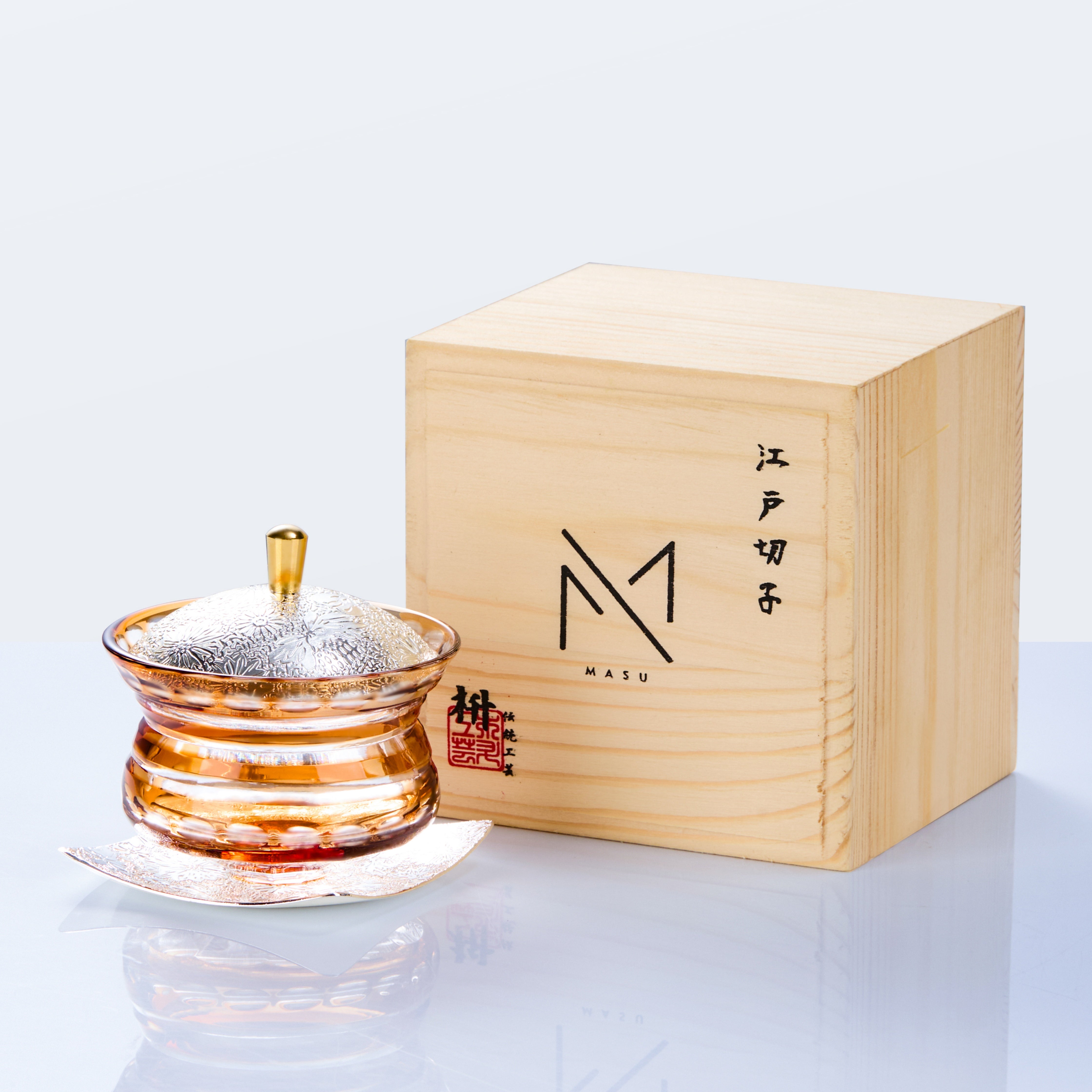 Edo Kiriko Chimi Washokki Lidded Glassware Collection