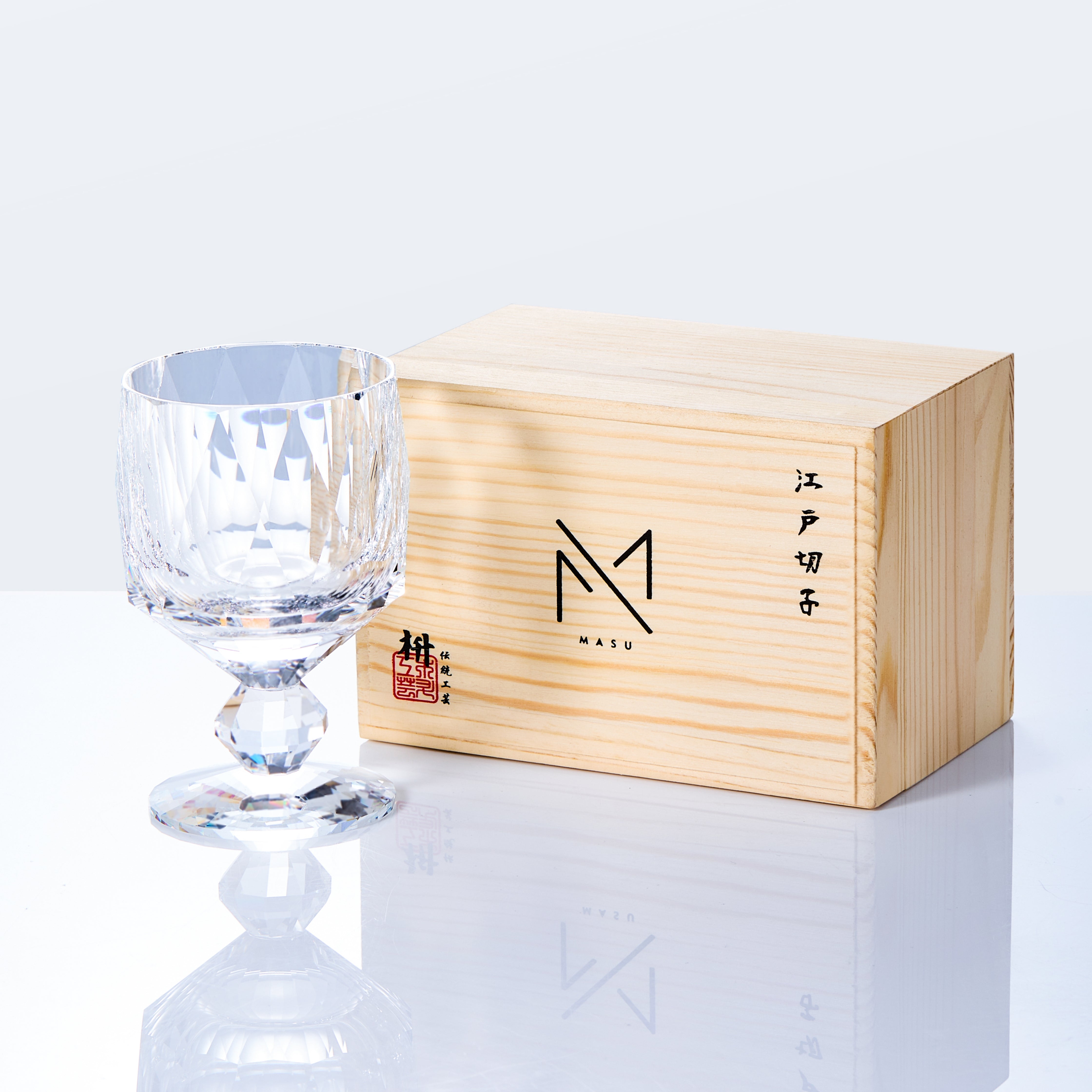 Edo Kiriko Handcrafted Crystal Prism Whisky Glass