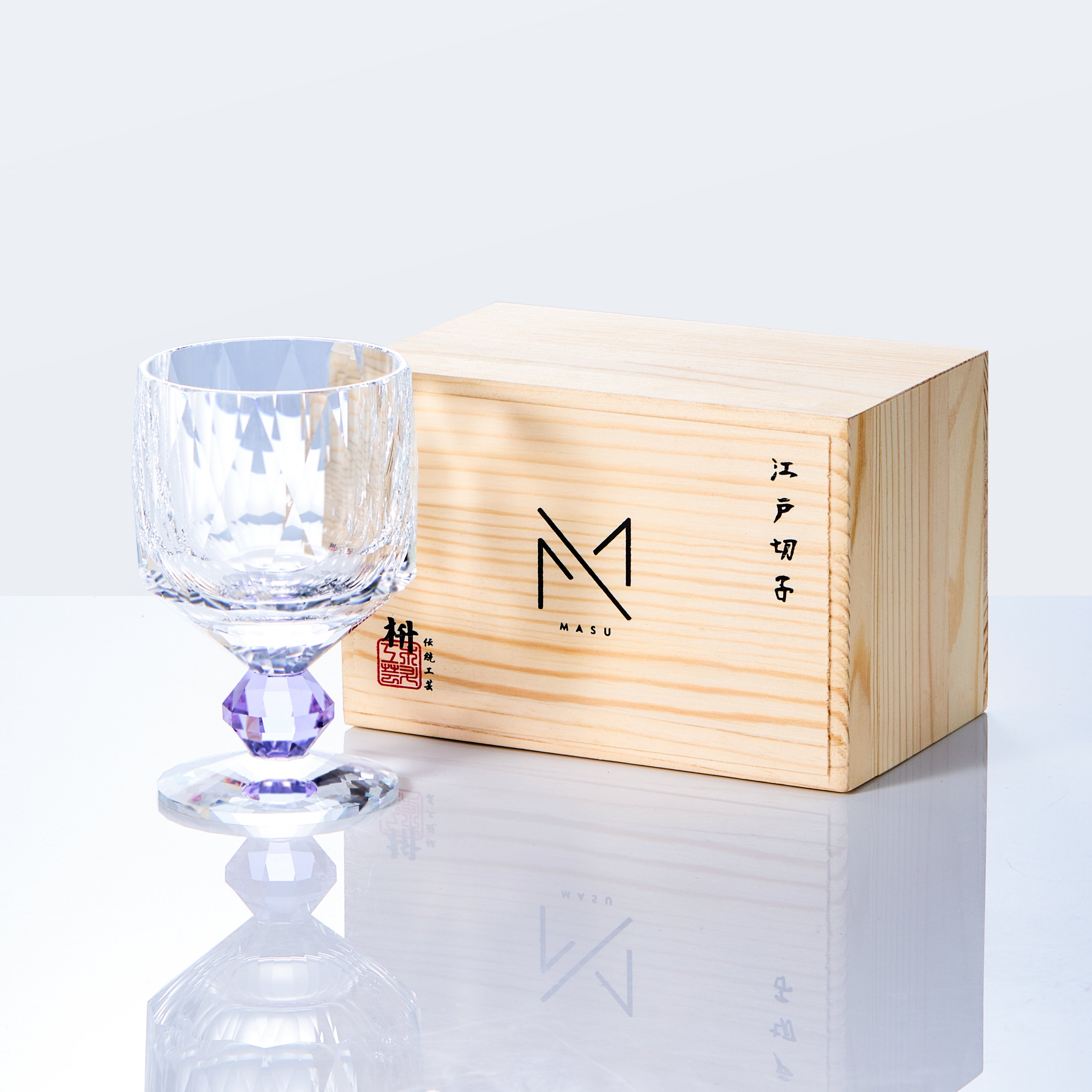 Edo Kiriko Handcrafted Crystal Prism Whisky Glass