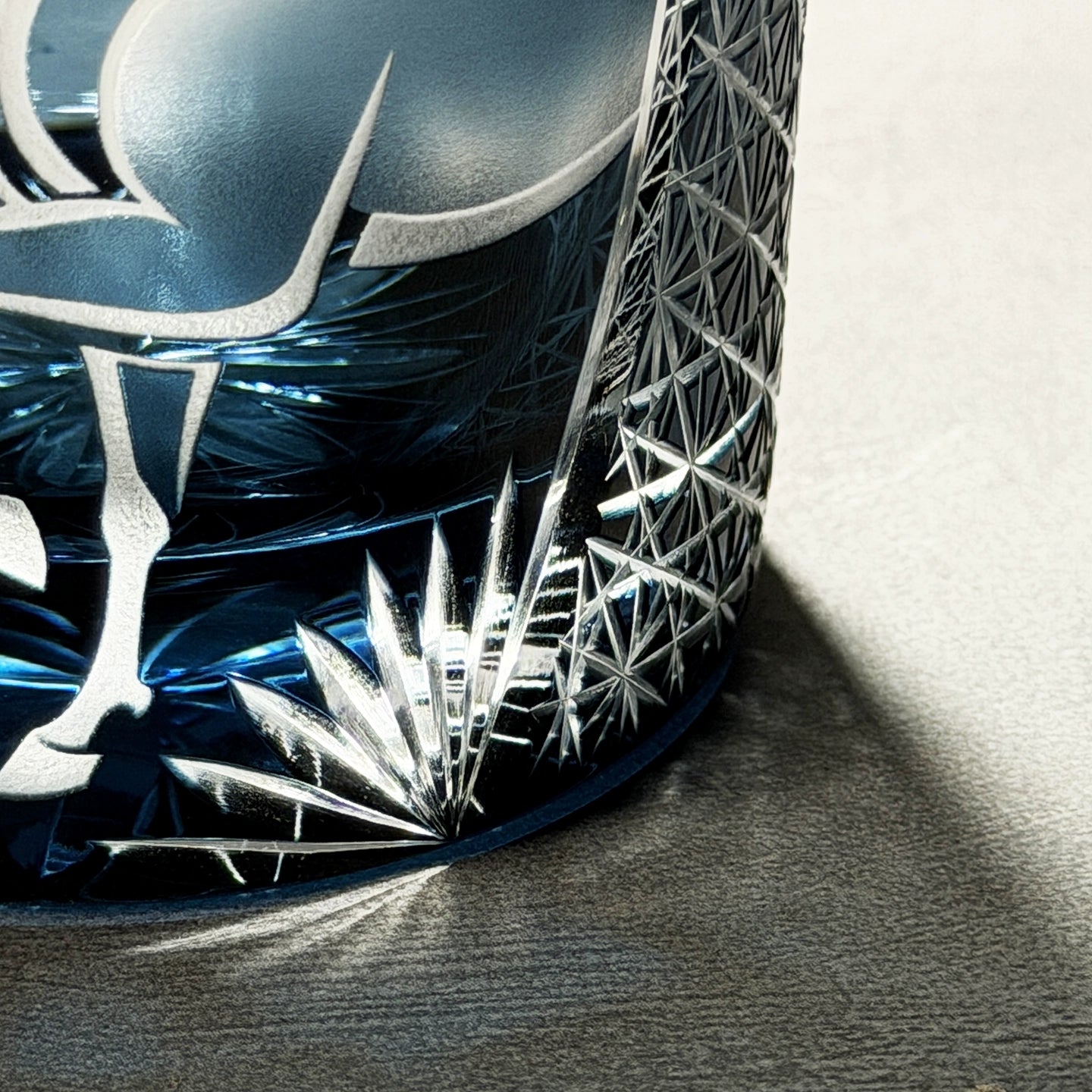 Edo Kiriko Handcrafted Meiba Whisky Glass With Wooden Box