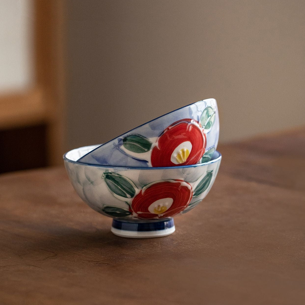 Hatsuichi Mino Ware Handcrafted Floral Bowl Set of Five