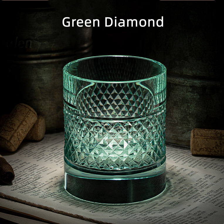 Japanese Diamond Eko Kiriko Muti-Color Whisky Glasses With Gift Box - MASU