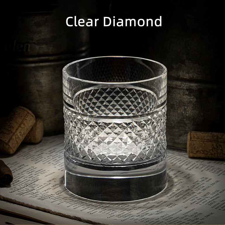 Japanese Diamond Eko Kiriko Muti-Color Whisky Glasses With Gift Box - MASU
