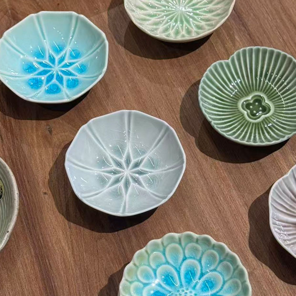 Hatsuichi Mino Ware Aoi Kage Sauce Plate Set of Five