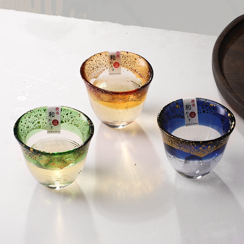 Toyo Sasaki Kogei Gold Foil Sake Glasses - MASU