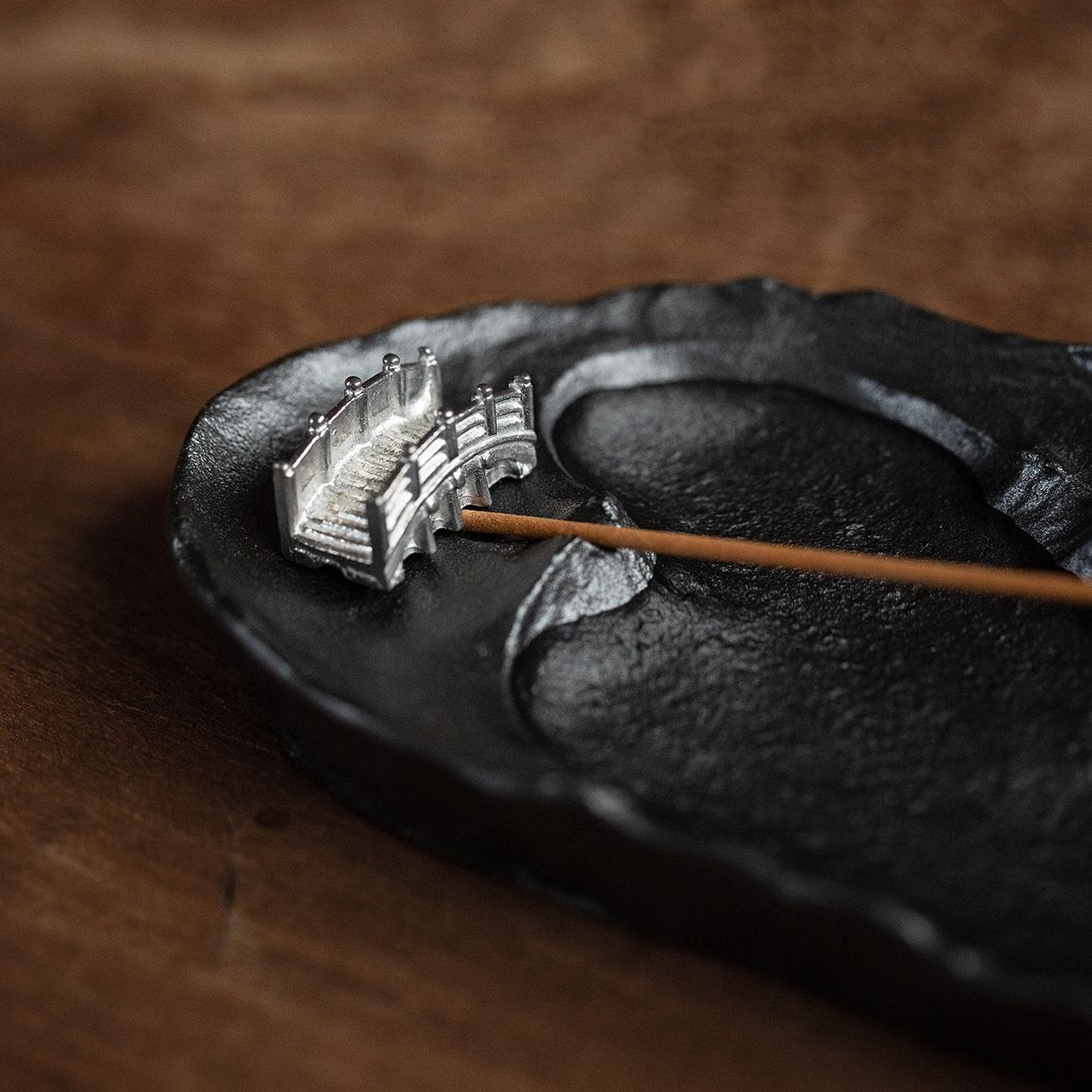 Sakasa Fuji Handcrafted Tin Incense Holder