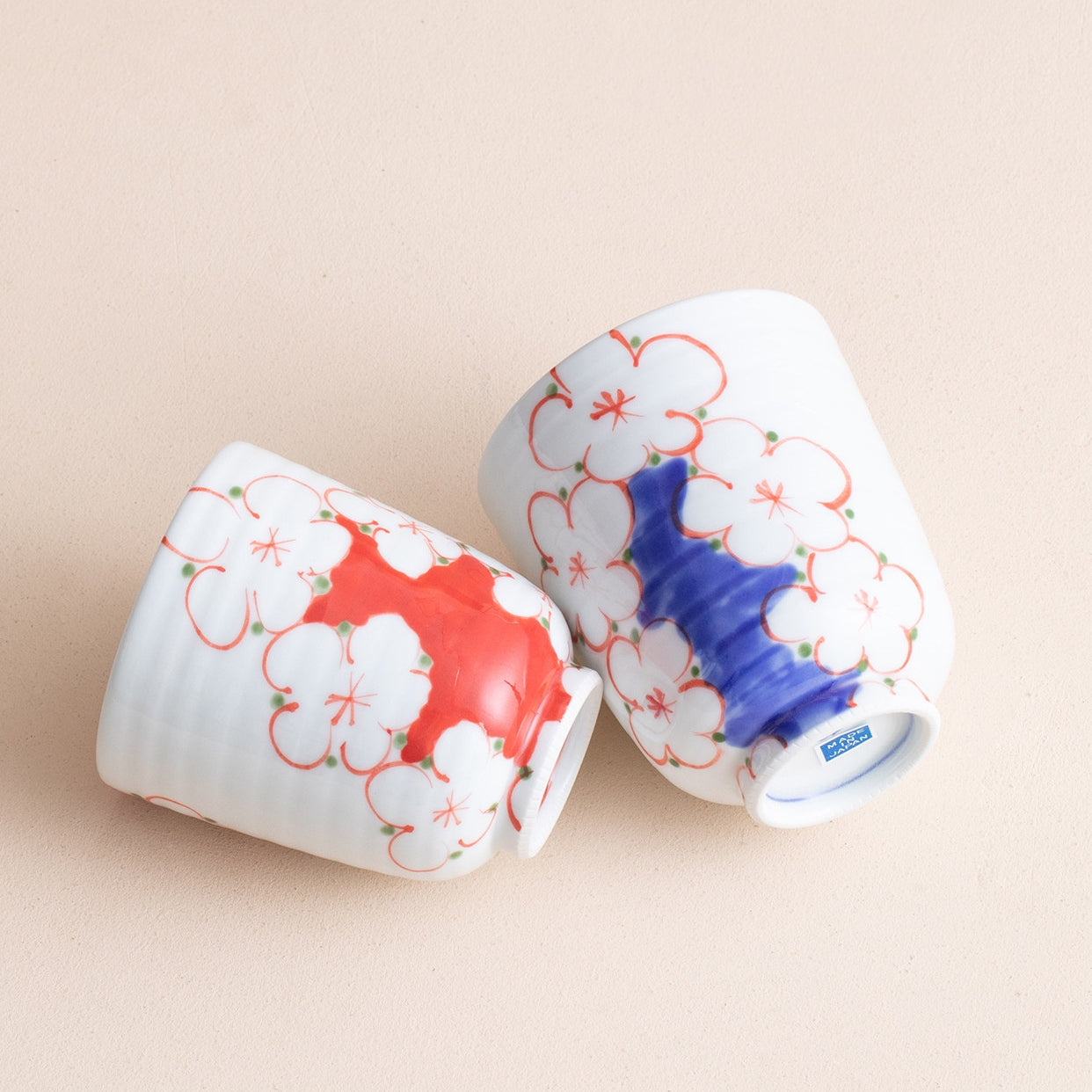 Paire de tasses pour couple Hana Miyabi Sakura en céramique Hasami Ware