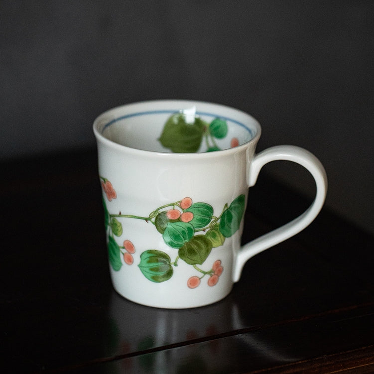 Kutaniyaki Handcrafted Hana Tori Cup Collection