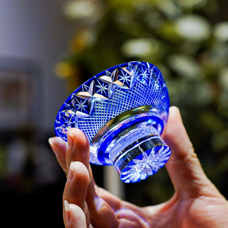 Edo Kiriko Handcrafted Royal Treasures Whisky Glass With Wooden Box