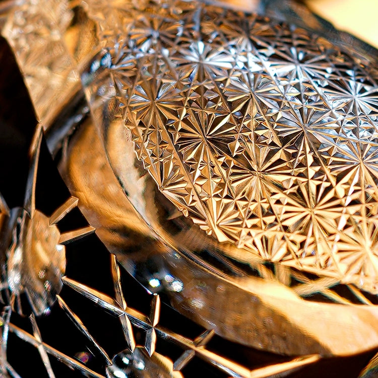 Edo Kiriko Handcrafted Night Jewel Whisky Glass With Wooden Box