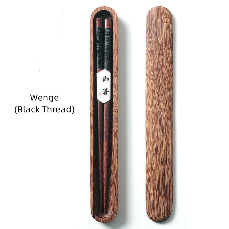 MASU Black Walnut Chopsticks with Decorative Thread in Wooden Box - MASU