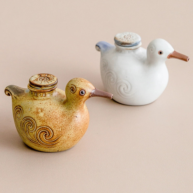 Seto Ware Handcrafted Duck-Shaped Soy Sauce Dispenser