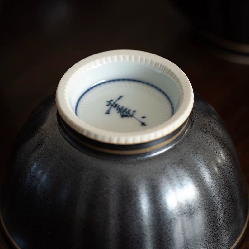 Arita Ware Sumiiro Sansui Teacup Set of Five
