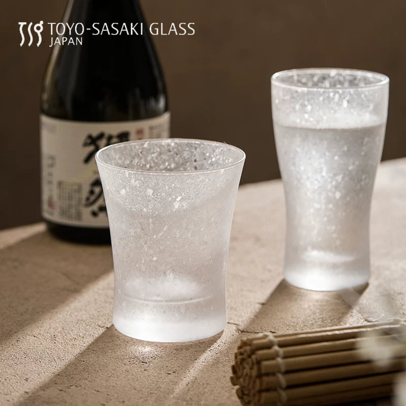 Colección de copas de sake Yukihana Hikari de Toyo-Sasaki Glass