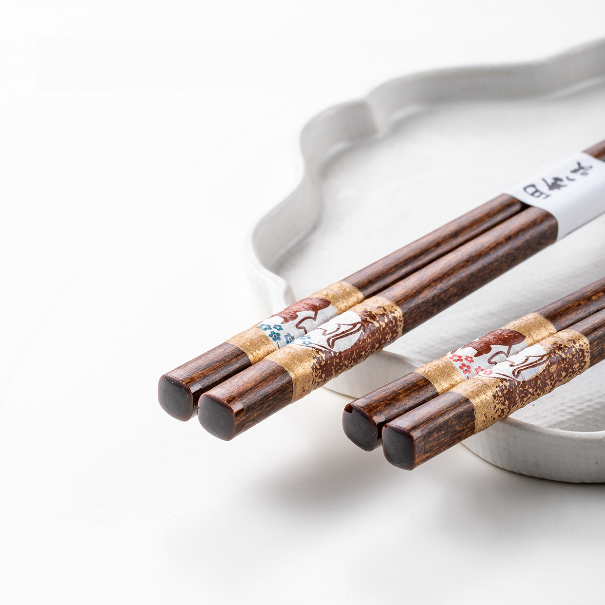 Sakura Neko Couple Wooden Chopsticks