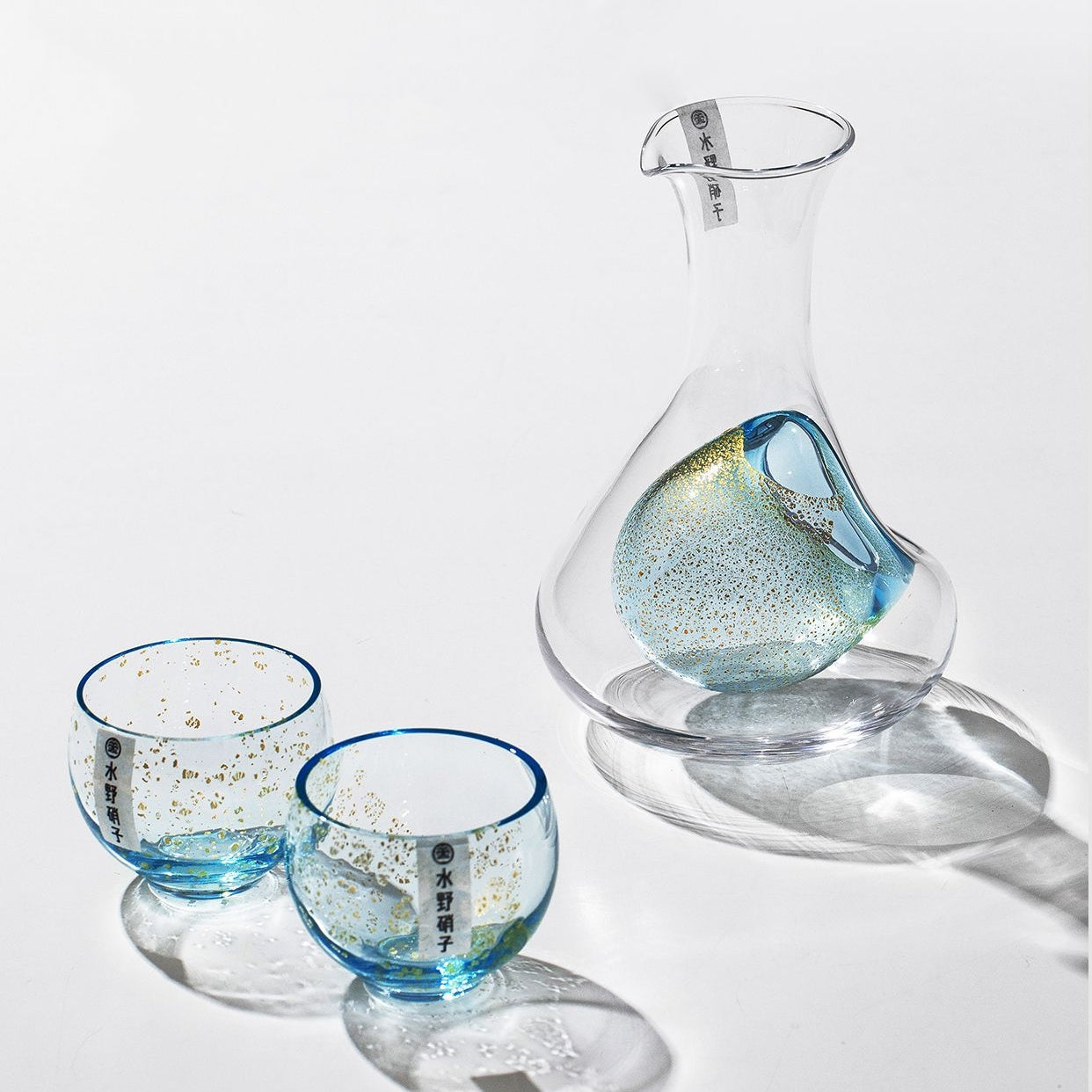 Misuno Handcrafted Gold Foil Starlight Sake Set