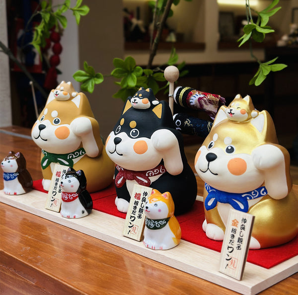 Japanese Shiba Inu Festive Ceramic Coin Bank Collections