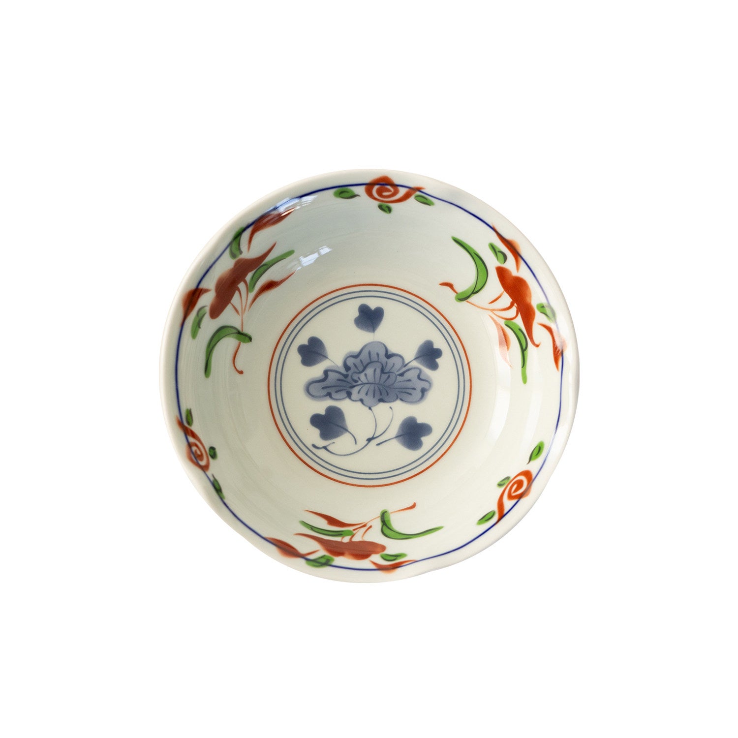 Arita Ware Handcrafted Akae Banreki Botan Kobachi Bowl