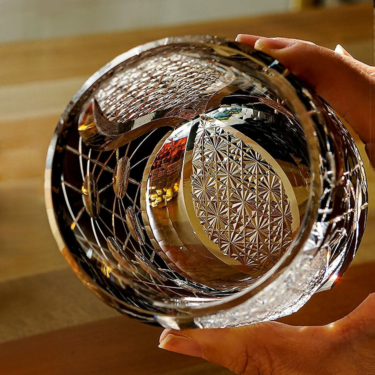 Edo Kiriko Handcrafted Night Jewel Whisky Glass With Wooden Box