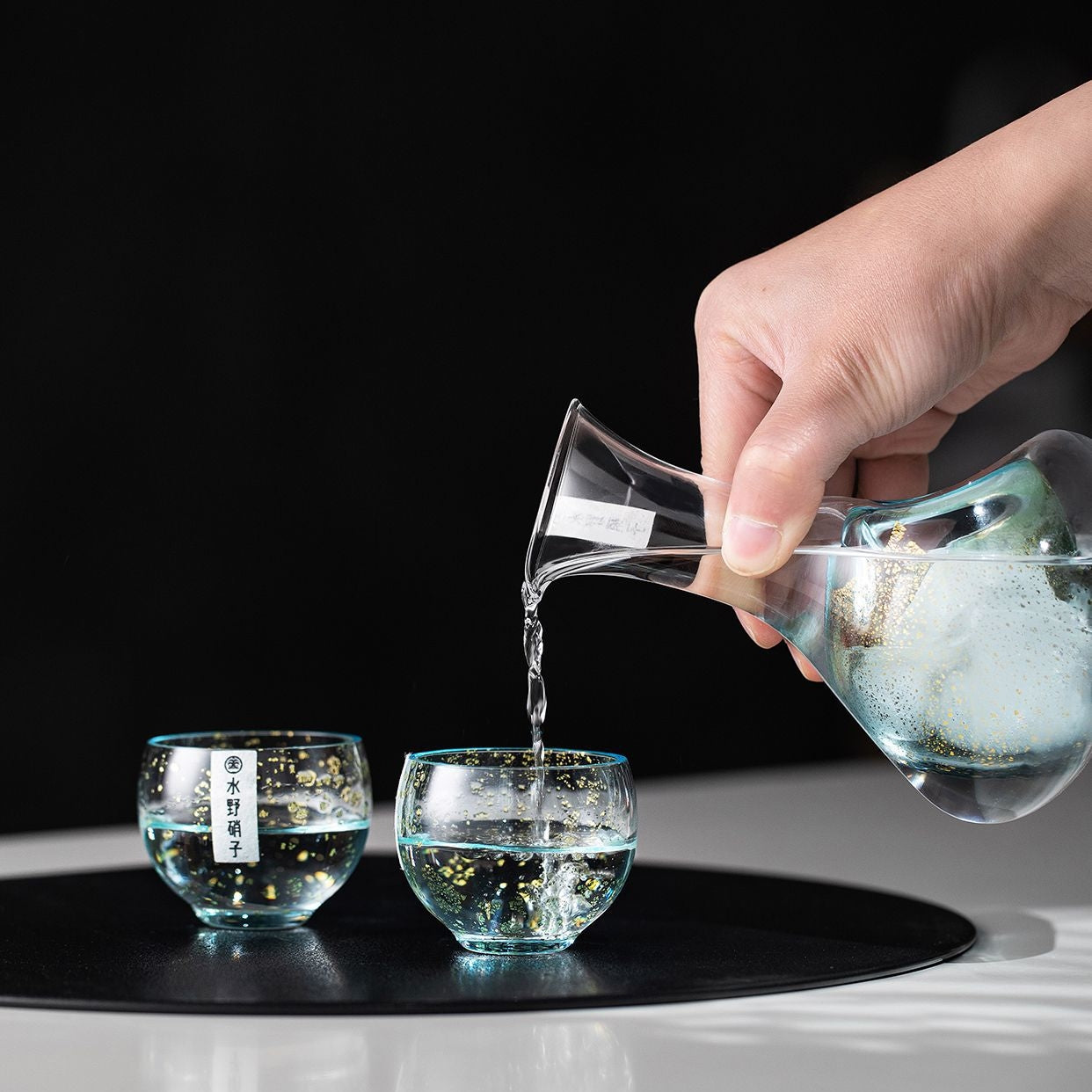 Misuno Handcrafted Gold Foil Starlight Sake Set