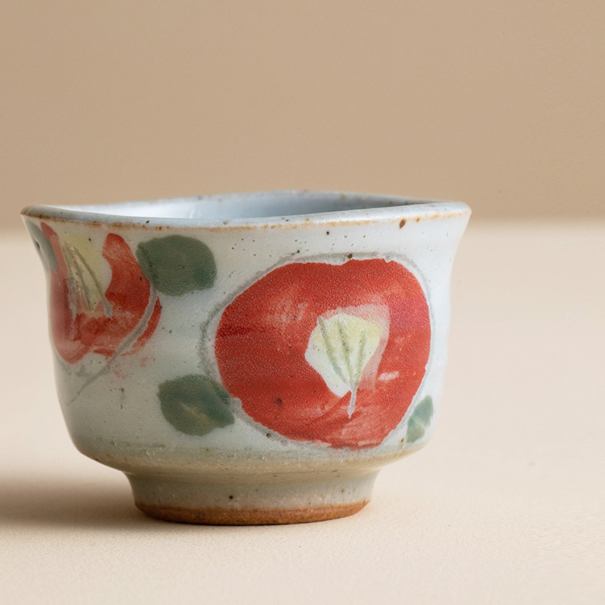 Hatsuichi Mino Ware Handcrafted Haru-no-Sato Ceramic Tea Cups Set Of Five