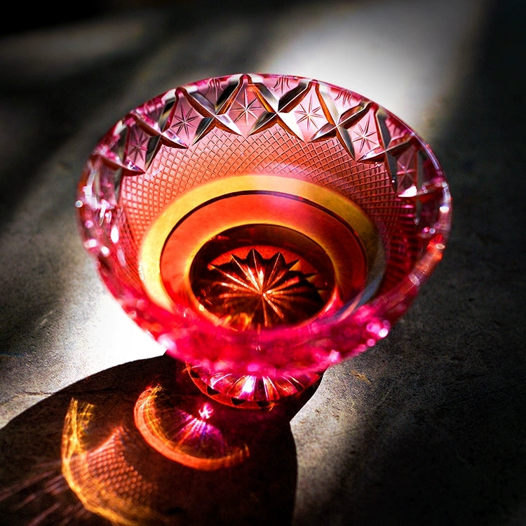 Edo Kiriko Handcrafted Royal Treasures Whisky Glass With Wooden Box