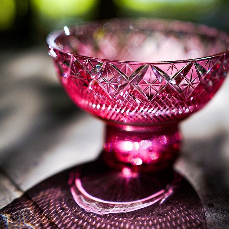 Edo Kiriko Handcrafted Royal Treasures Whisky Glass With Wooden Box