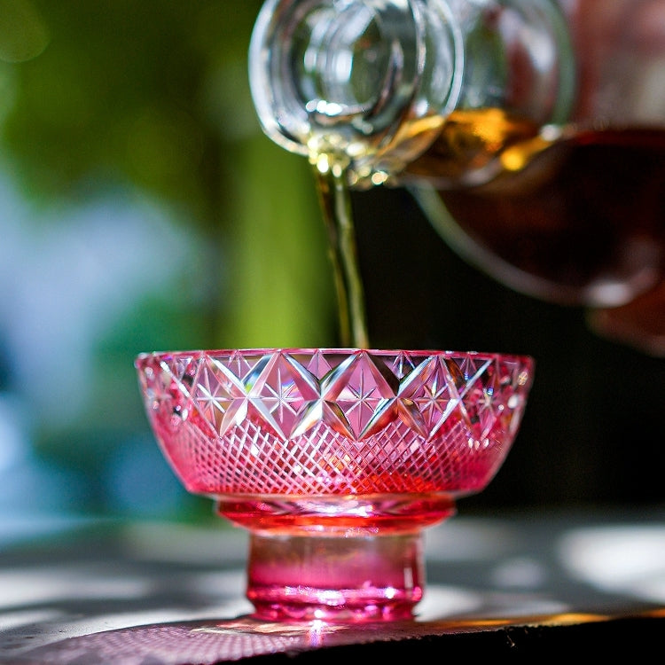 Edo Kiriko Handcrafted Royal Treasures Whisky Glass With Wooden Box