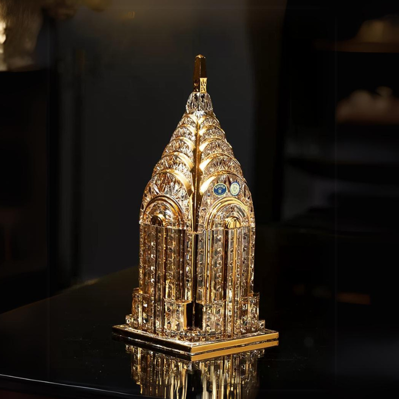 Bohemia Gold Trimmed Crystal Castle Keepsake Box