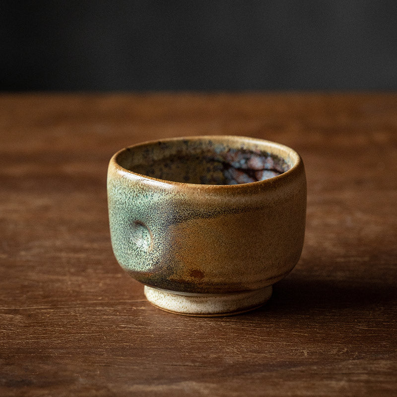 Nunobiki Ware Handcrafted Yukifubuki Tea Cup Set of Five