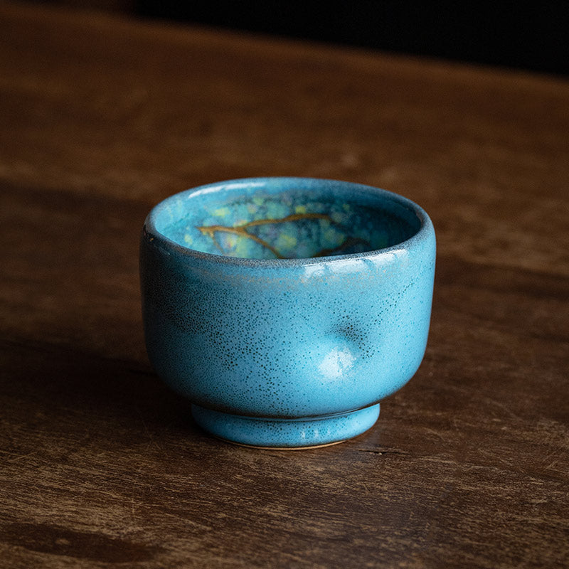 Nunobiki Ware Handcrafted Unkai Tea Cup Set of Five