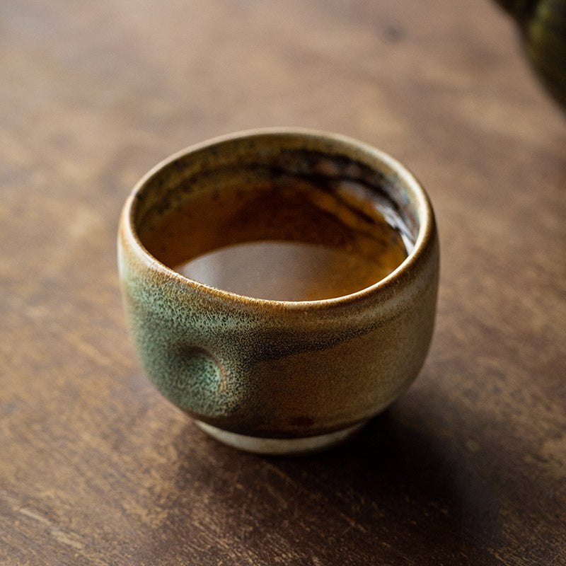 Nunobiki Ware Handcrafted Yukifubuki Tea Cup Set of Five