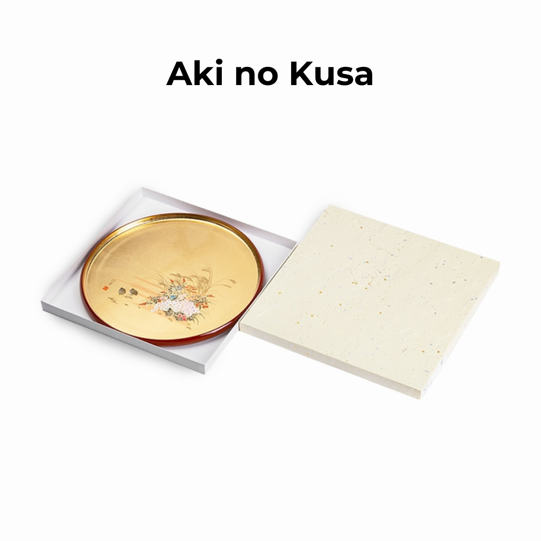 Yamanaka Shikki Gold Foil Round Tray