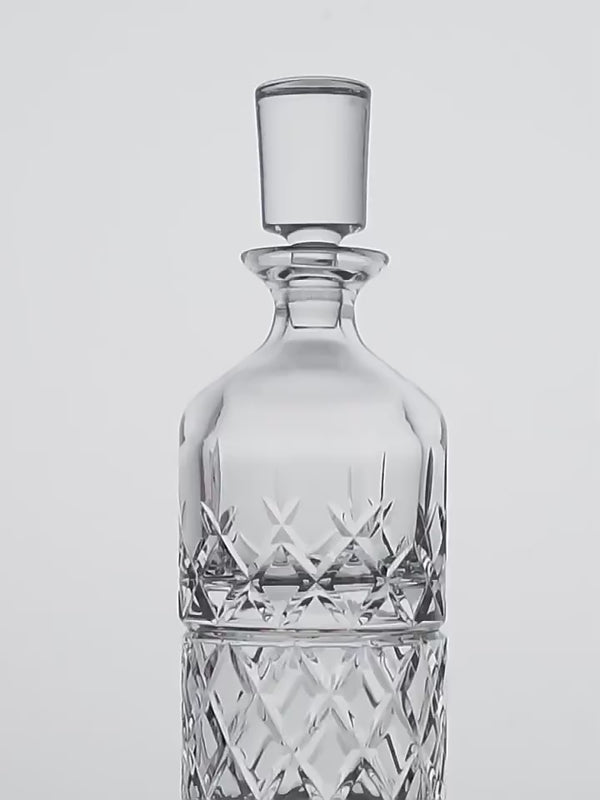 Bohemia Crystal Stackable Whisky Decanter and Glasses Set
