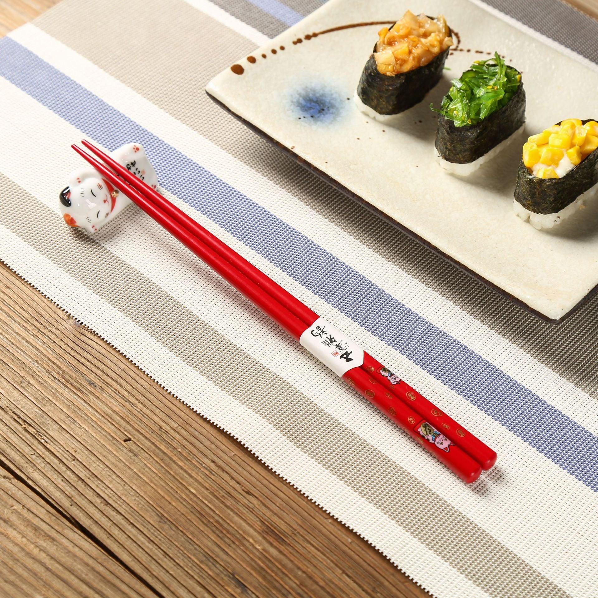 Japanese Maneki-neko (Lucky Cat) Chopstick Set - MASU