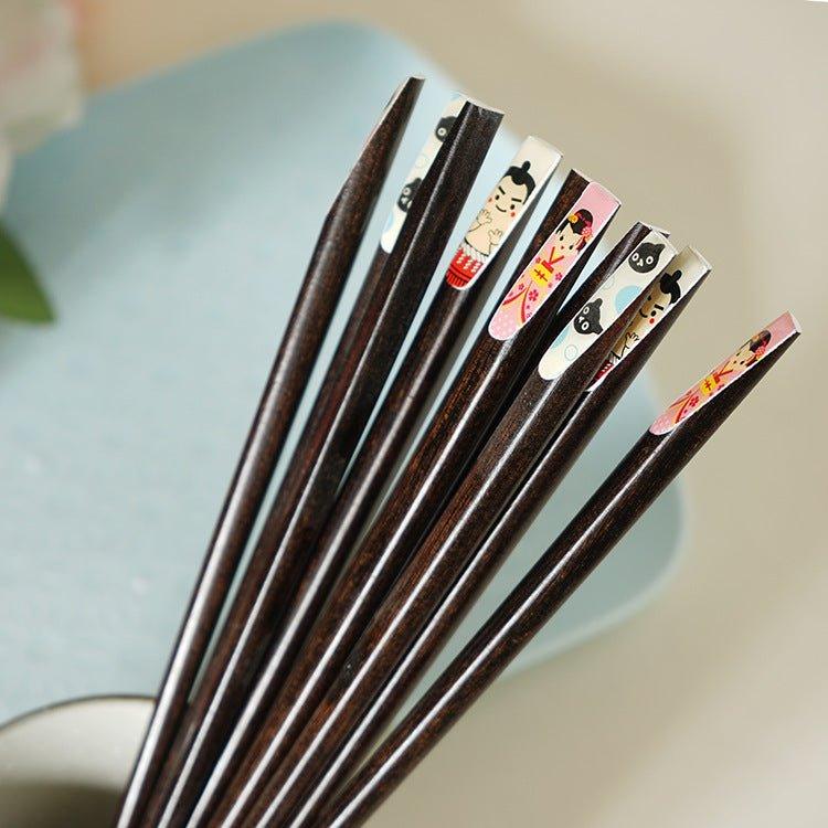 Japanese Wooden Cartoon Themed Chopsticks - MASU