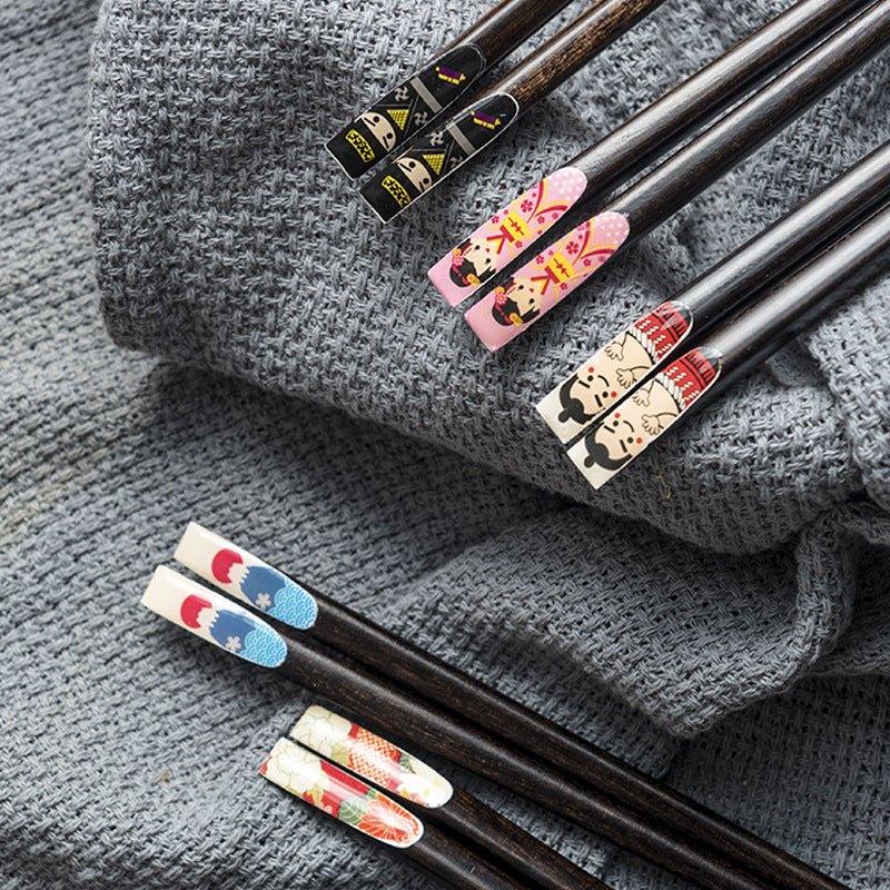 Japanese Wooden Cartoon Themed Chopsticks - MASU
