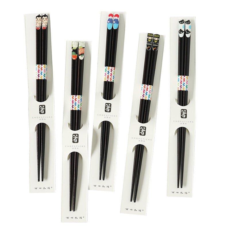 Japanese Wooden Cartoon Themed Chopsticks - MASU