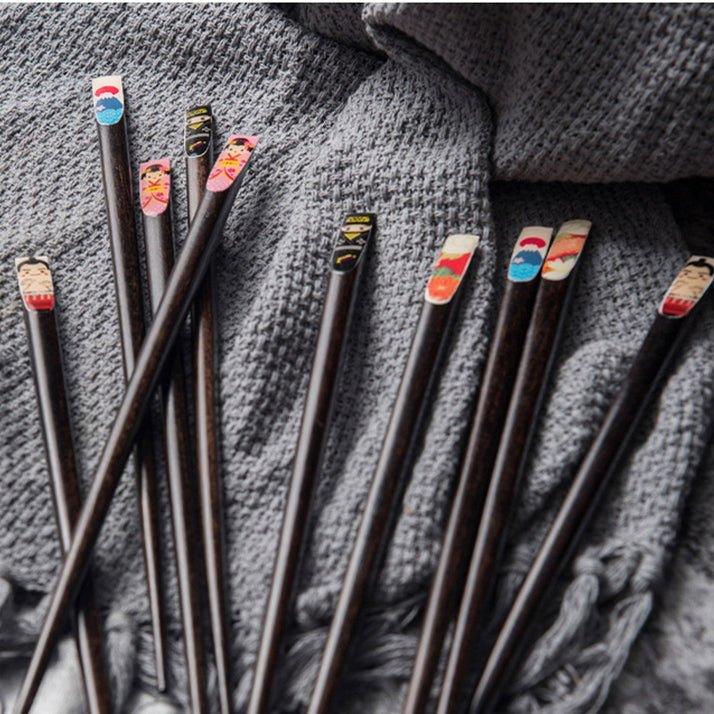 Japanese Wooden Cartoon Themed Chopsticks - MASU