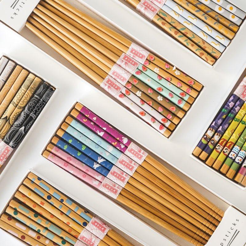 Japanese Home-style Themed Bamboo Chopsticks Sets - MASU