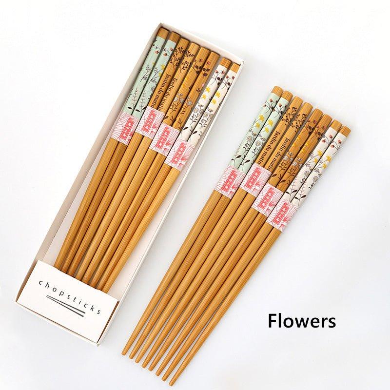 Japanese Home-style Themed Bamboo Chopsticks Sets - MASU